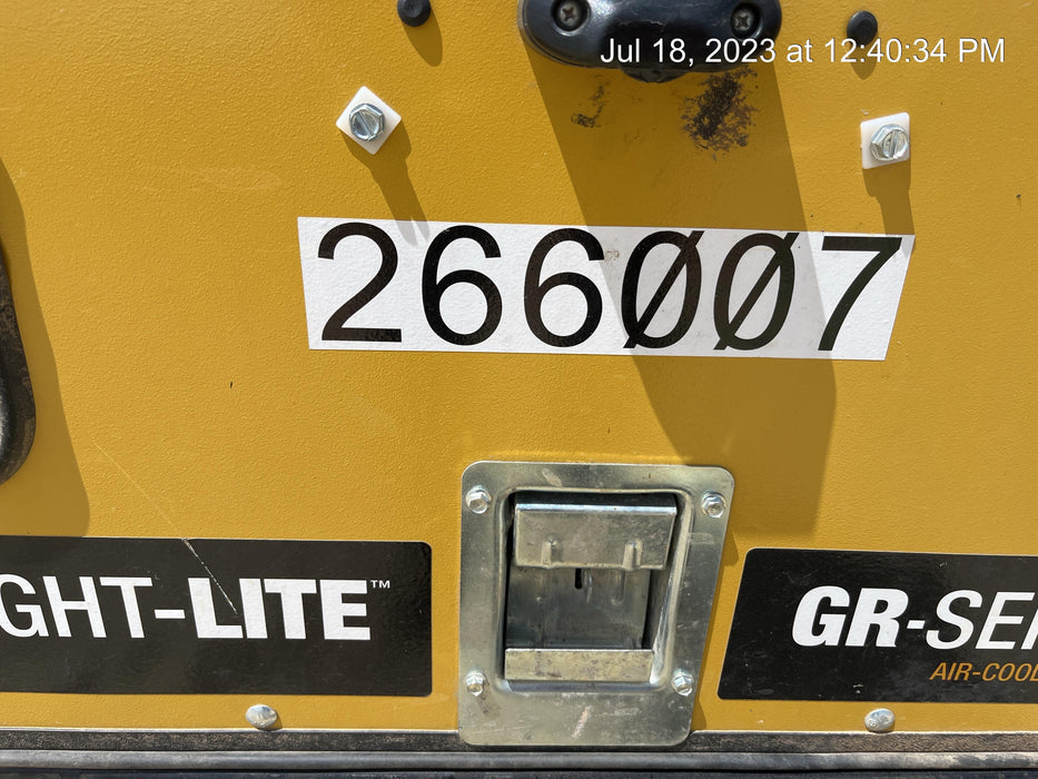 2022 Allmand NLV3GR (4) LED Light Fixture 350W, 23' Vertical Mast, 3kW Prime, Towable, ES Decals, T3