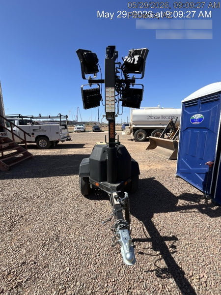 2022 Allmand NLV3GR (4) LED Light Fixture 350W, 23' Vertical Mast, 3kW Prime, Towable, ES Decals, T3