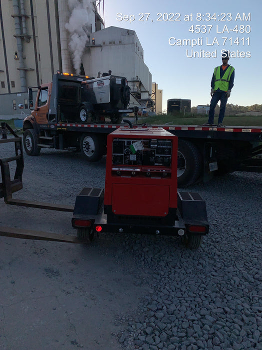 2022 Shindaiwa DGW400MDL Kubota D902 Engine, 23 HP, Dual Op Welder, Wire, Arc, Droop Stick, Tig, and CC Stick Functionality, Simulphase, 3 Phase and 1 Phase Gen Output, Single Axle NB Trlr, Slr Trckl Chrg 12V 12W, Fire Ext