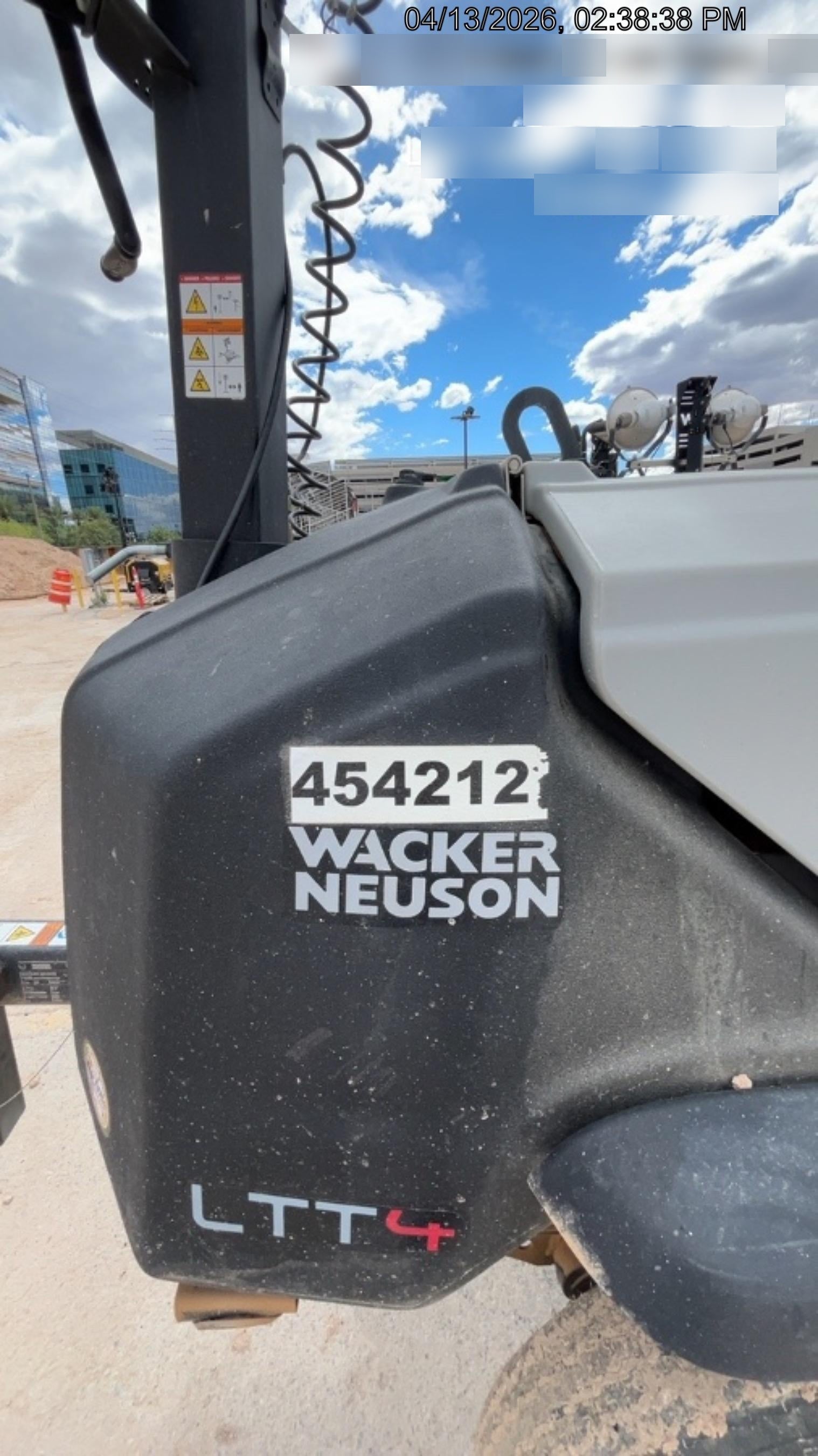 2024 Wacker Neuson LTT4 Diesel, Kohler KDW702, Deep Sea Controller, Auto Start, LED 320W, Bypass Outlet, T3