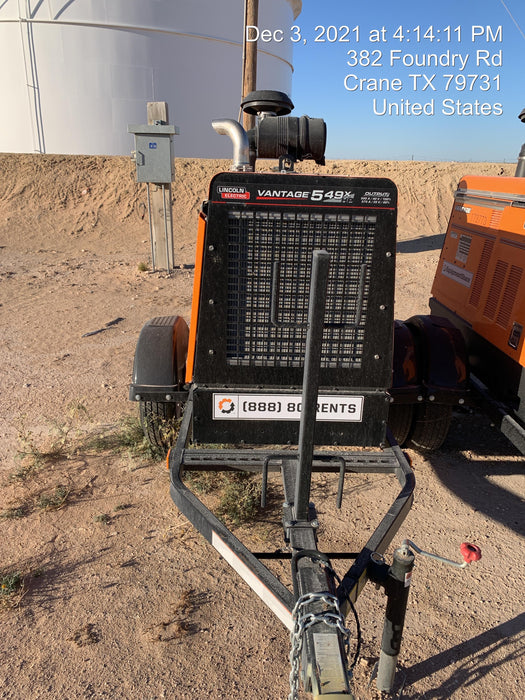 2021 Lincoln Electric Vantage 549X Ready Pak 3, ORANGE (includes trailer, cable rack, fender light kit)