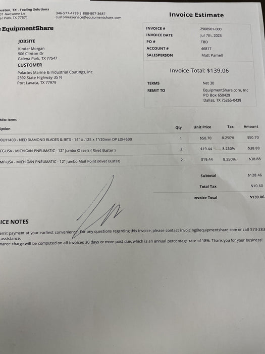 2021 MICHIGAN PNEUMATIC MP-133-ORANGE-NEP-SB