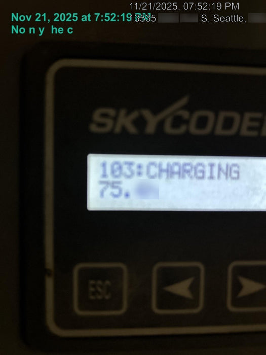 2020 Skyjack SJIII-3219 Solid NM Tires, Half height spring hinged entry gate, Dual Beacons, 800W Inverter