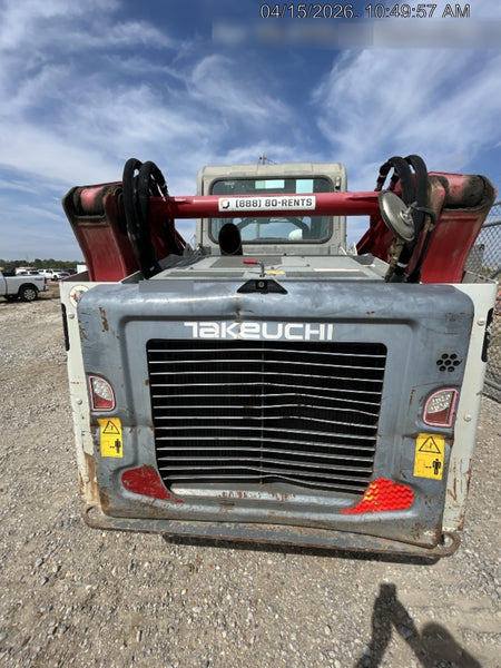 2018 Takeuchi TL12V2C Takeuchi TL12V2C Cab Skid Steer Track Loader, 80" HD dirt bucket with 9 teeth