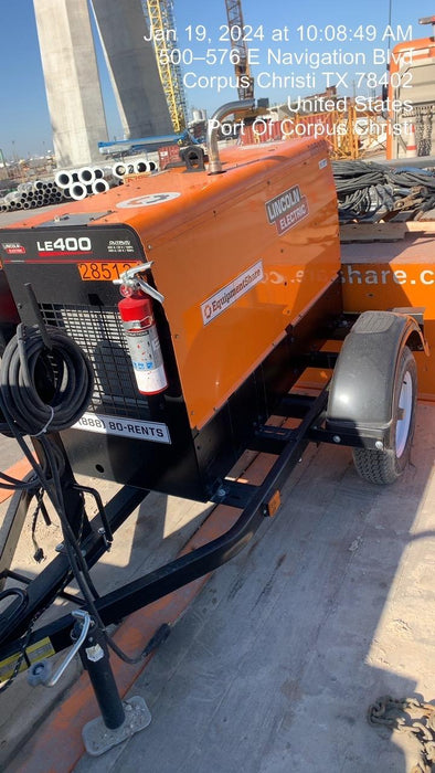 2022 Lincoln Electric LE400 Kubota V1505, Trlr, Cable Rack, Light Kit, ES Decals, T3