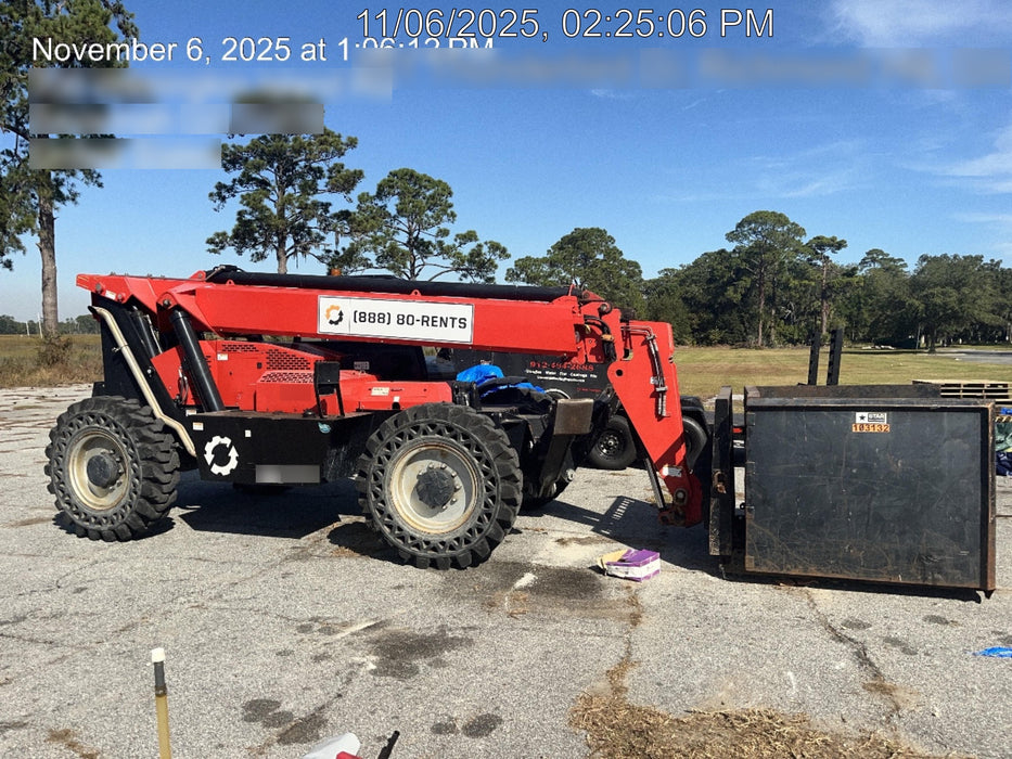 2019 Manitou MTA10055 Canopy, 120 HP, Solid Tires, Work Lights, Lift Hook, Auxiliary Hydraulics 66" Carriage and 60" Forks