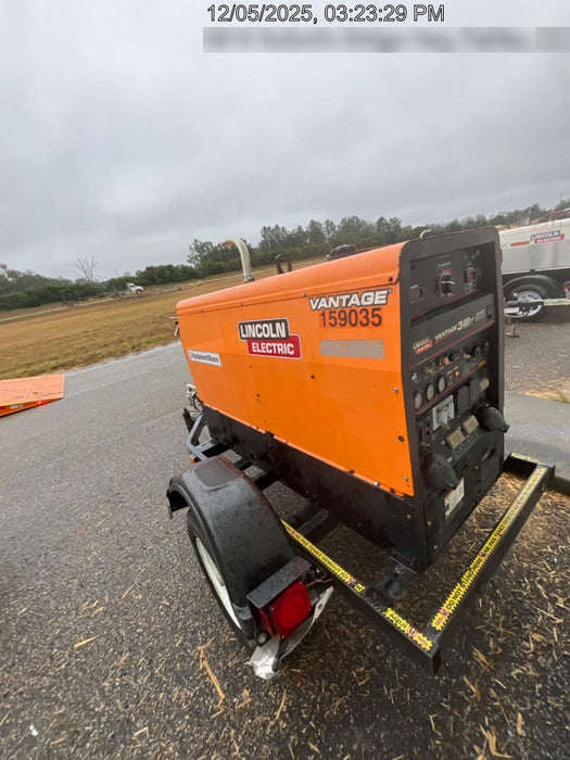 2021 Lincoln Electric Vantage 322 Vantage 322 Ready Pak 3 w/ Decals, ORANGE (includes trailer, cable rack, fender light kit) NO Telematics