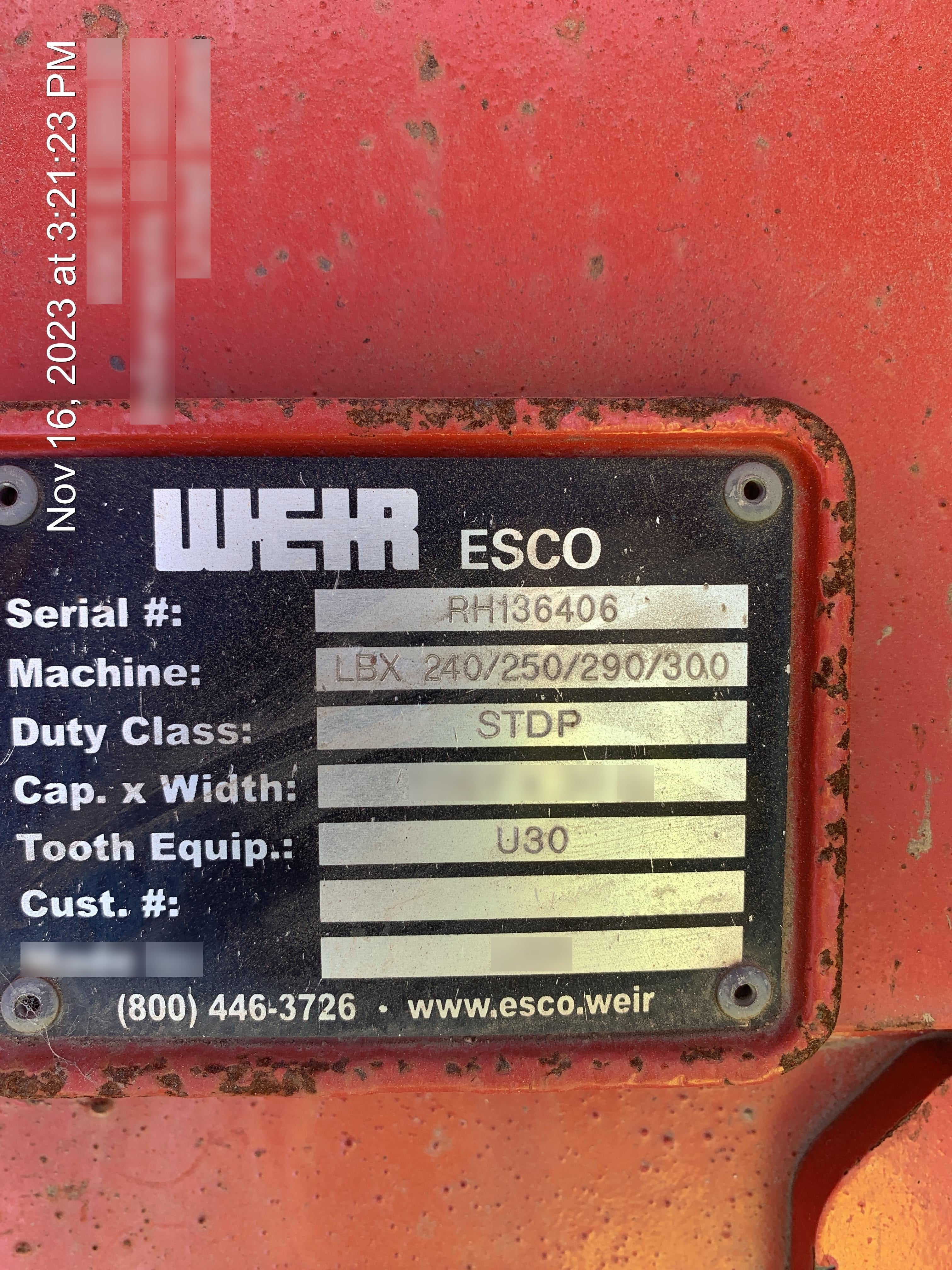 2023 ESCO 30" Bucket 66k - 75k - ESCO