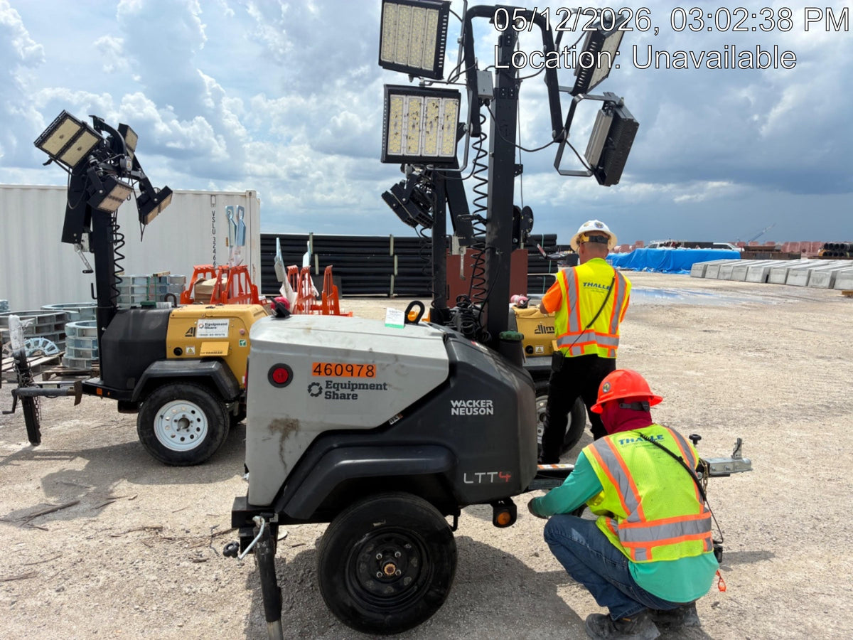 2024 Wacker Neuson LTT4 Diesel, Kohler KDW702, Deep Sea Controller, Auto Start, LED 320W, Bypass Outlet, T3