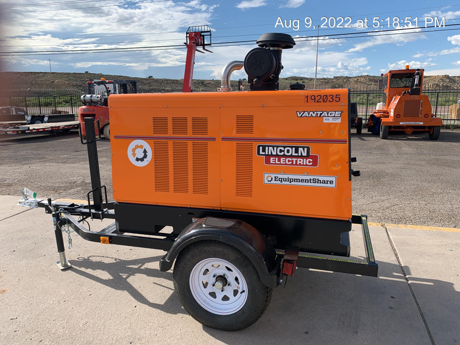 2021 Lincoln Electric Vantage 549X Ready Pak 3, ORANGE (includes trailer, cable rack, fender light kit)