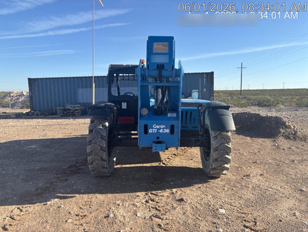 2019 Genie GTH-636 Canopy, Solid RT Tires, LED Work Lights, Beacon 60" QA Carriage, 48" Forks