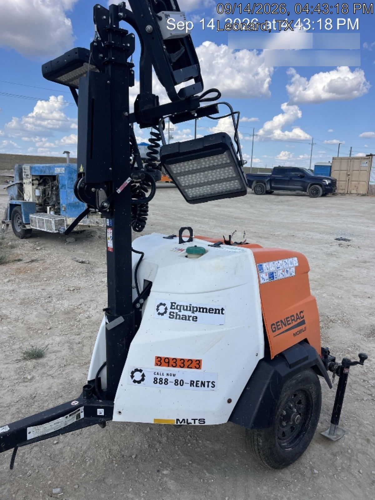 2024 Generac MLT2 Diesel, Flex Switch 120V Input, Powerzone Controller, 
(4) 320W LED Lights, 4kW Generator, 39.9 Gal Fuel Tank, 2" Ball, T3