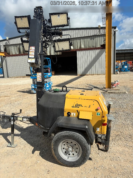 2022 Allmand NLV3GR (4) LED Light Fixture 350W, 23' Vertical Mast, 3kW Prime, Towable, Deep Sea L401, Leveling Jacks, Yanmar T4F 5.8hp