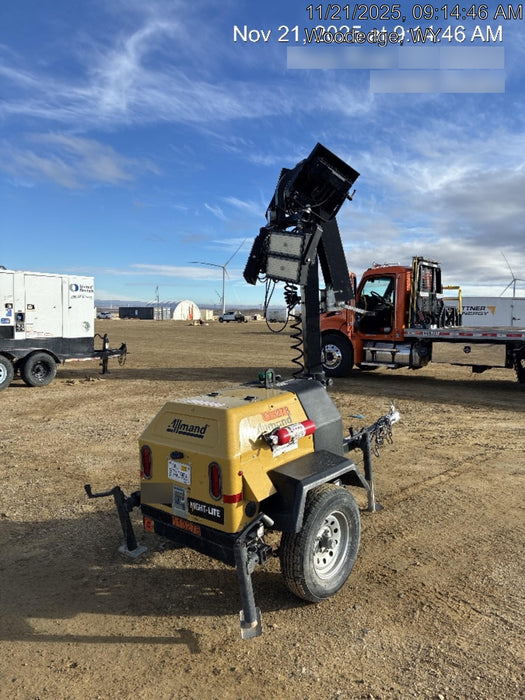 2020 Allmand NLV3GR (4) LED Light Fixture 350W, 23' Vertical Mast, 3kW Prime, Towable, Deep Sea L401, Leveling Jacks, Yanmar T4F 5.8hp