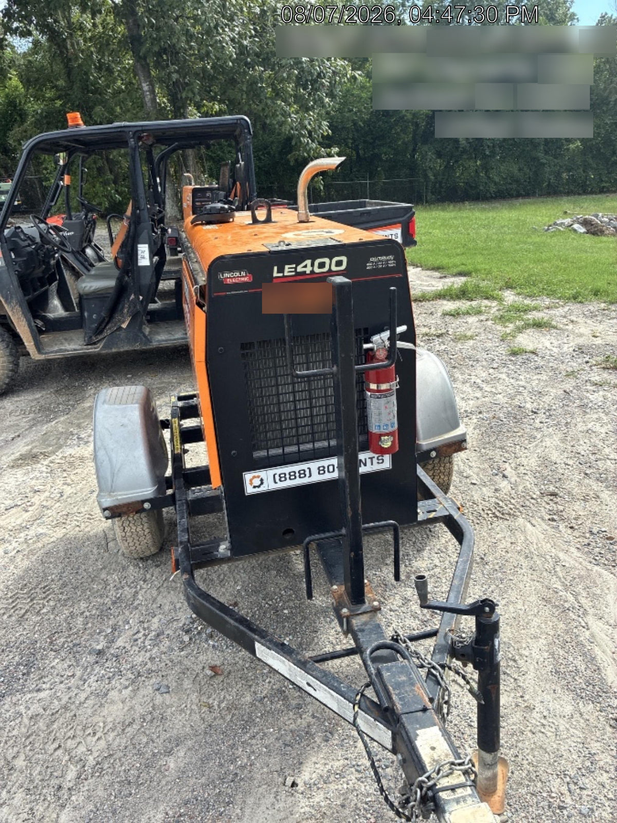 2022 Lincoln Electric LE400 Kubota V1505, Trlr, Cable Rack, Light Kit, ES Decals, T3