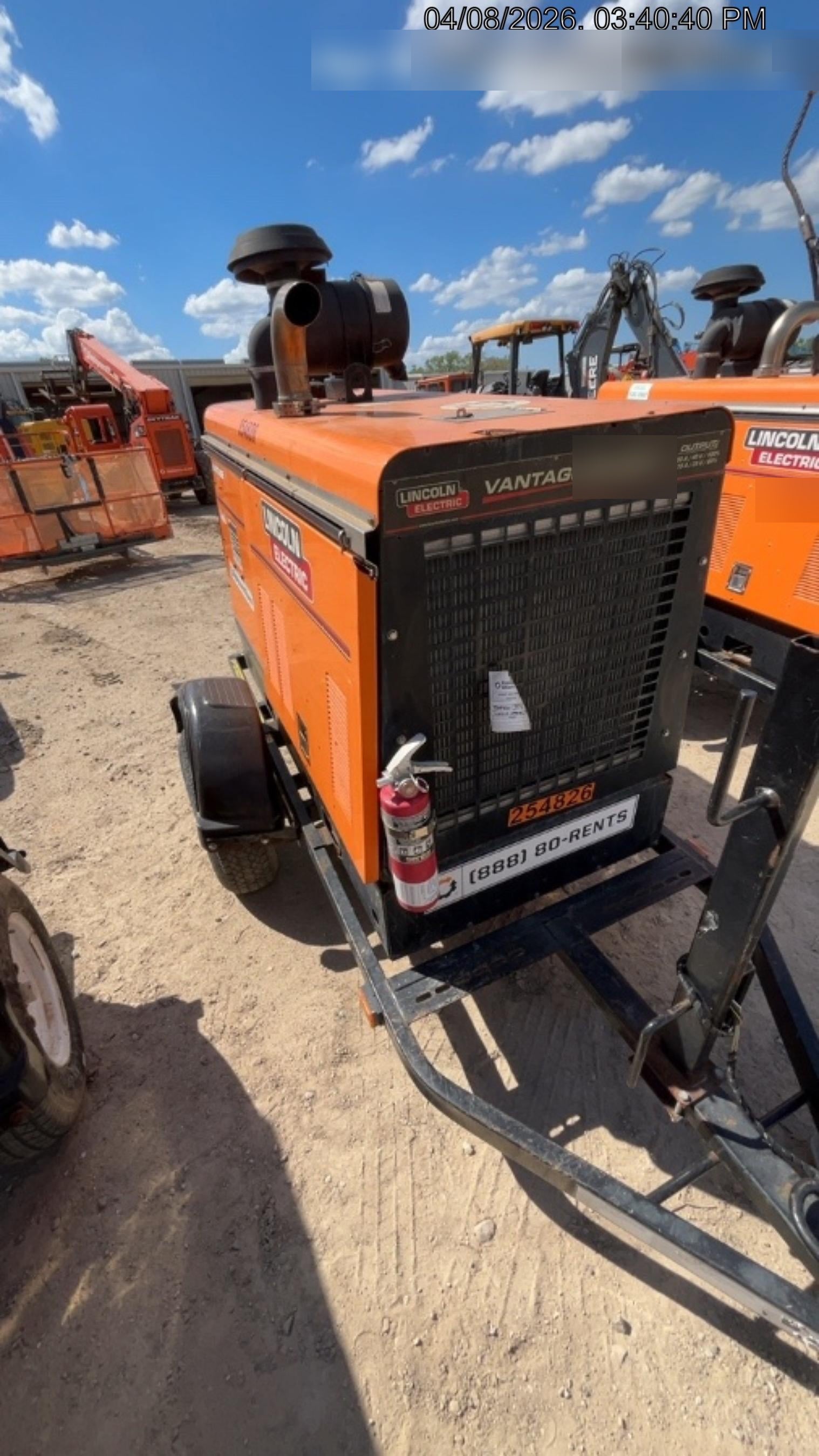 2022 Lincoln Electric Vantage 549X Crosslink Technology, Trailer Mounted, ES Decals, T3
