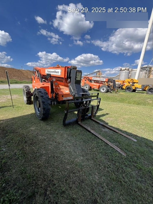 2019 Skytrak 6036 Cab/Heat/Air, Solid Tires, LED Work Lights, Beacon w/50" Carriage, 48" Pallet Forks