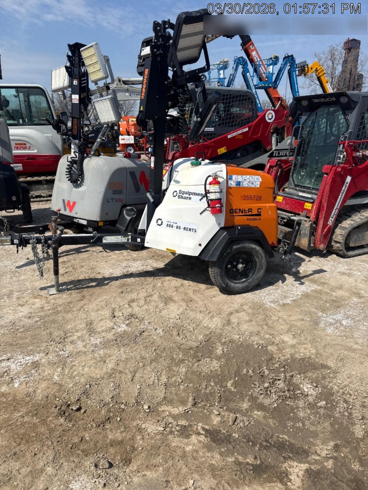 2023 Generac MLT2 Diesel, Flex Switch 120V Input, Powerzone Controller, 
(4) 320W LED Lights, 4kW Generator, 39.9 Gal Fuel Tank, 2" Ball, T3