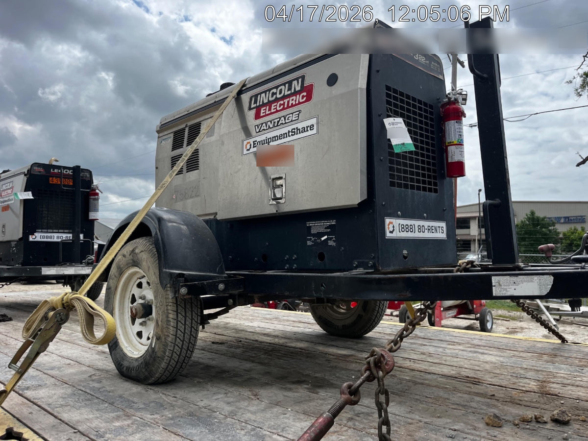 2020 Lincoln Electric Vantage 322 Welder Ready-Pak 3, w/ GPS & Decals (includes trailer, cable rack, fender light kit)