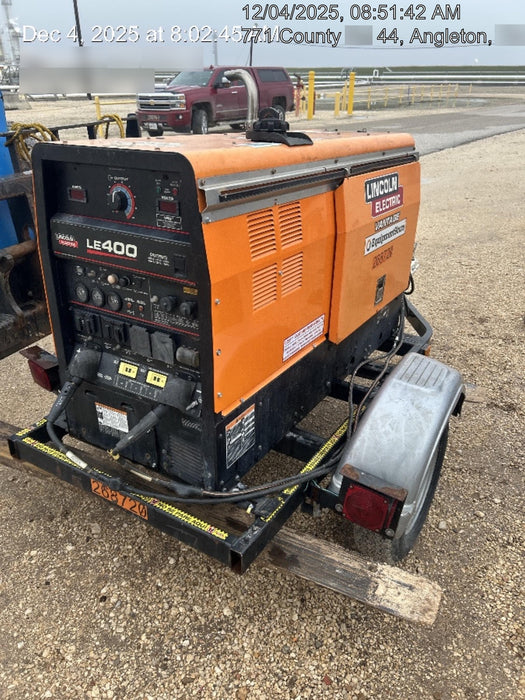 2022 Lincoln Electric LE400 Kubota V1505, Trlr, Cable Rack, Light Kit, ES Decals, T3