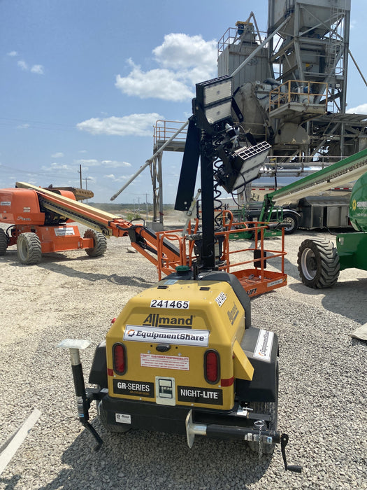 2022 Allmand NLV3GR (4) LED Light Fixture 350W, 23' Vertical Mast, 3kW Prime, Towable, Deep Sea L401, Leveling Jacks, Yanmar T4F 5.8hp