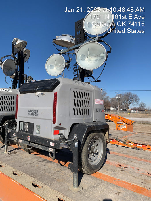 2019 Wacker Neuson LTV6L-MH Wacker Neuson LTV6L Mobile Light Tower w/Fuel Level Sensor Installed
