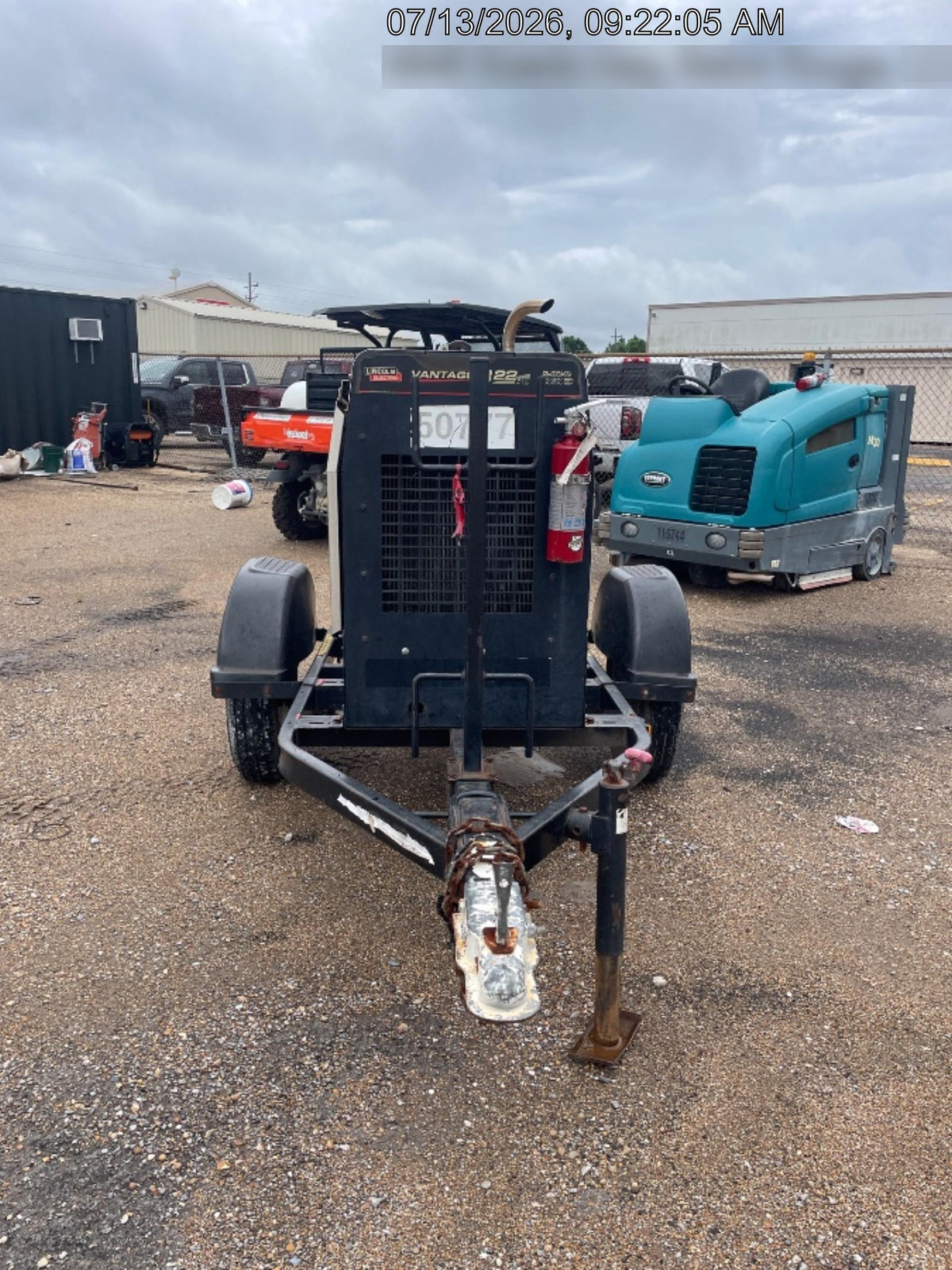 2019 Lincoln Electric Vantage 322 Welder Ready-Pak 3, Two wheel trailer, Fender and Light kit, Cable Rack