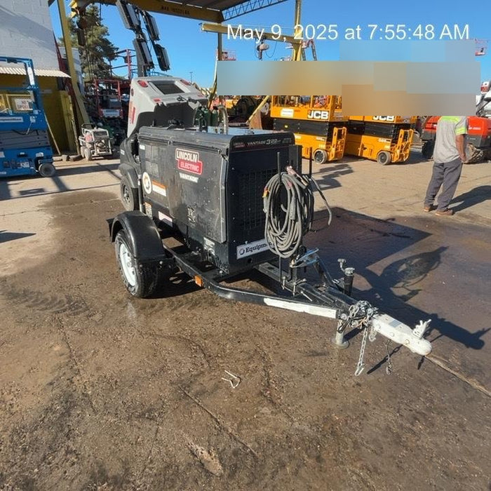 2018 Lincoln Electric Vantage 322 Welder Ready-Pak 3, Two wheel trailer, Fender and Light kit, Cable Rack