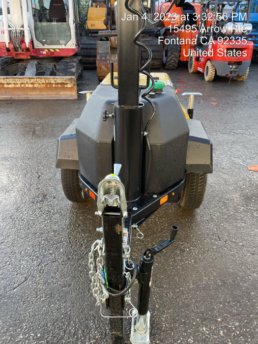 2022 Allmand NLV3GR (4) LED Light Fixture 350W, 23' Vertical Mast, 3kW Prime, Towable, ES Decals, T3