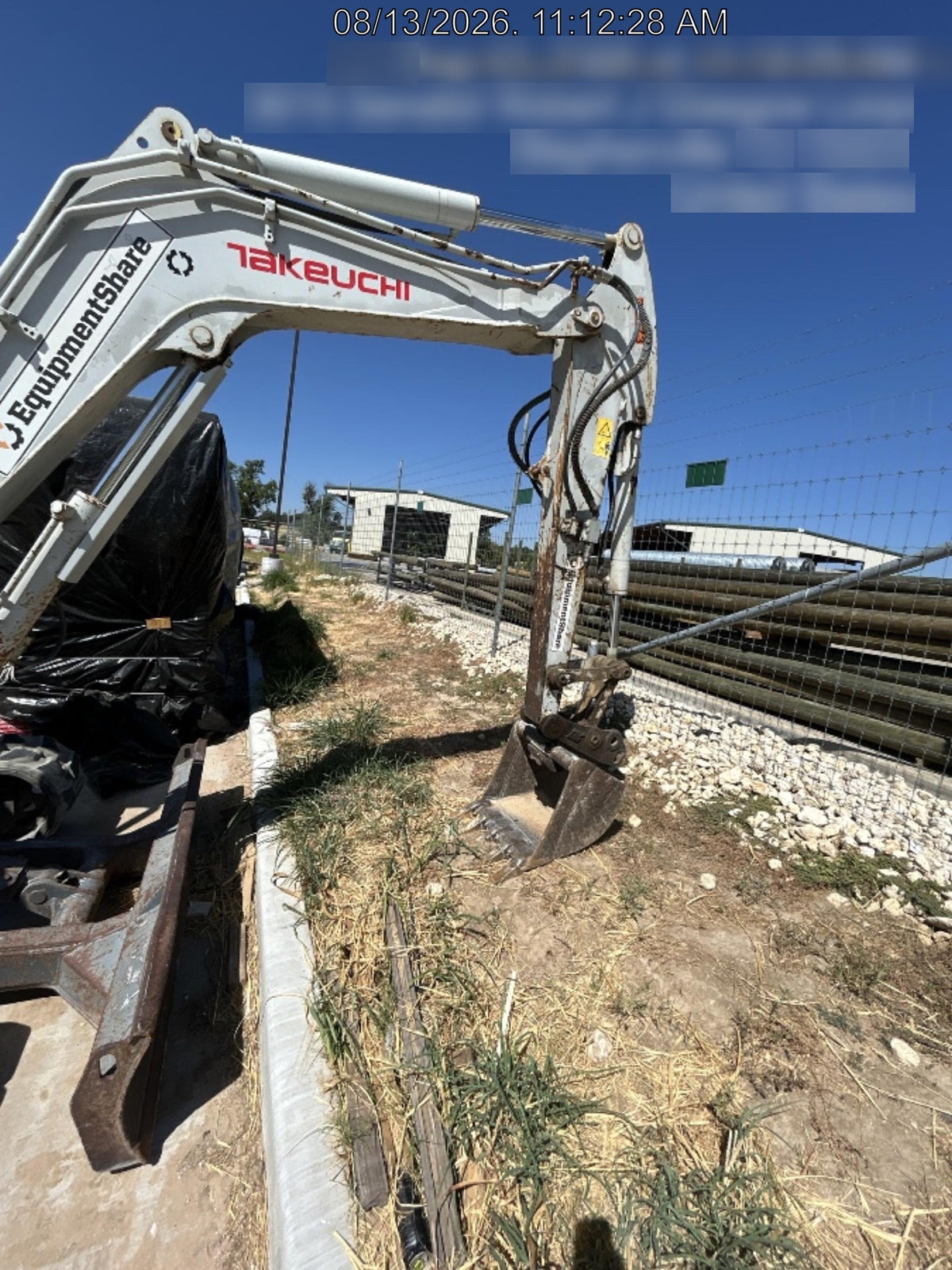 2019 Takeuchi TB260 Takeuchi TB260 Canopy w/Rubber Tracks, Auxiliary Hydraulics, Standard Blade, Manual QC
