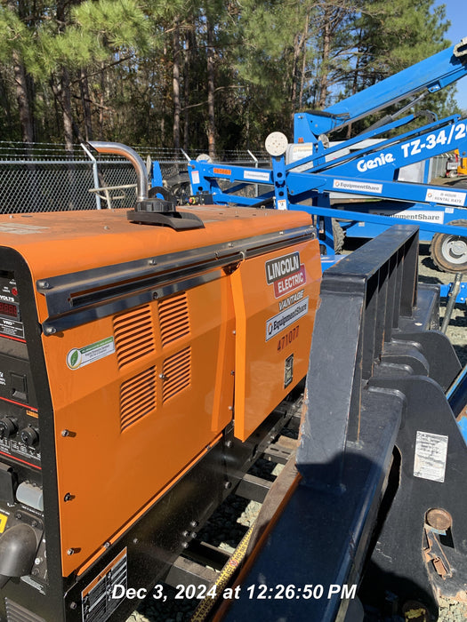 2024 Lincoln Electric Vantage 322 Welder Ready-Pak 3, Two wheel trailer, Fender and Light kit, Cable Rack, Orange