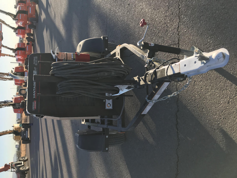 2019 Lincoln Electric Vantage 322 Welder Ready-Pak 3, Two wheel trailer, Fender and Light kit, Cable Rack