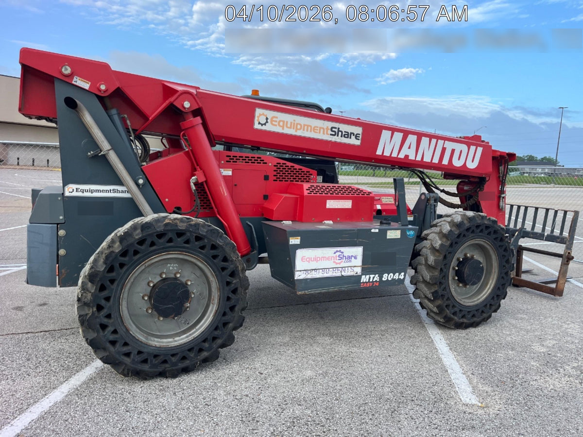 2018 Manitou MTA8044 MTA 8044 - 74 HP T4, Canopy, Worklights/Strobe, Beacon, 66" Carriage, 48" Forks, Solid Tires, Lift Hook, Aux Hydraulics