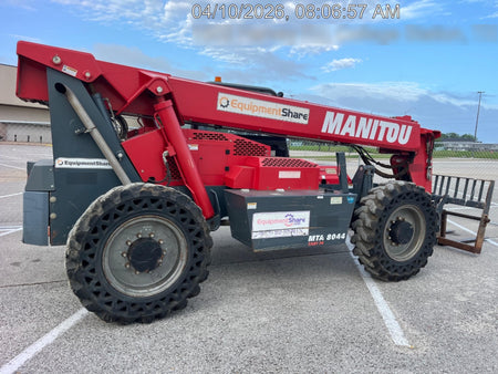 2018 Manitou MTA8044 MTA 8044 - 74 HP T4, Canopy, Worklights/Strobe, Beacon, 66" Carriage, 48" Forks, Solid Tires, Lift Hook, Aux Hydraulics