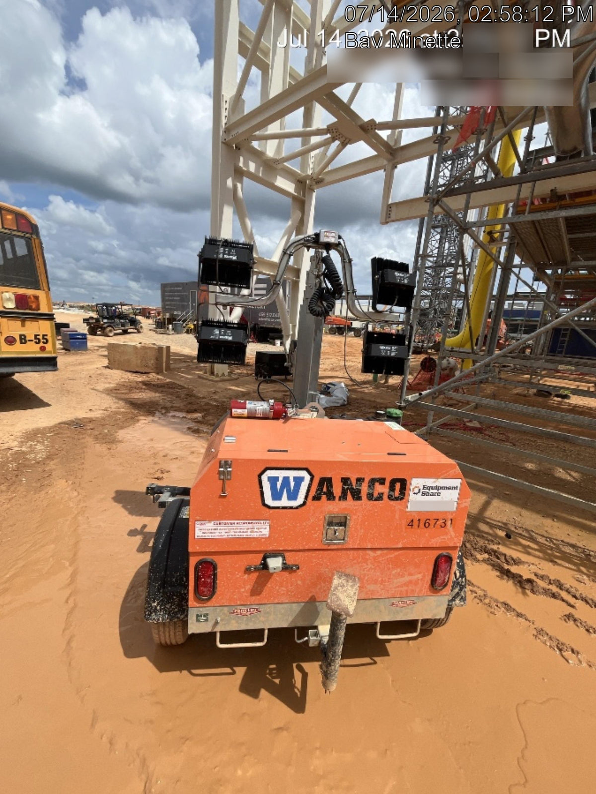 2024 Wanco WLTT-4MM4K Diesel, Deep Sea Controller, Shore Power Plug, Auto Start, (4) 350W LED Floodlights, 4kW Generator, 60 Gal Fuel Tank, 2" Ball, T3
