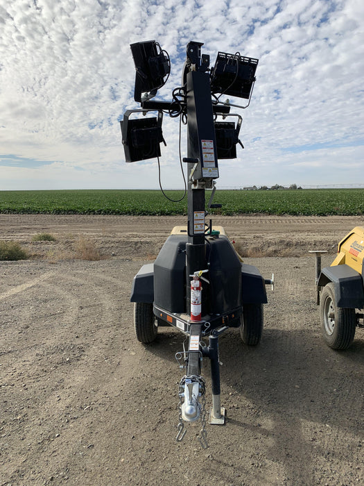 2020 Allmand NLV3GR (4) LED Light Fixture 350W, 23' Vertical Mast, 3kW Prime, Towable, Deep Sea L401, Leveling Jacks, Yanmar T4F 5.8hp