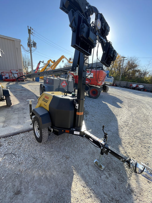 2022 Allmand NLV3GR (4) LED Light Fixture 350W, 23' Vertical Mast, 3kW Prime, Towable, ES Decals, T3