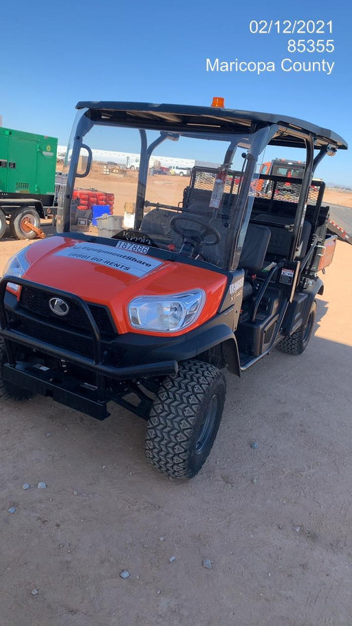 2021 Kubota RTV-X1140W-H Plastic Canopy, Windshield Acrylic Clear, LED Strobe Light, Wire Harness Kit, Back up Alarm
