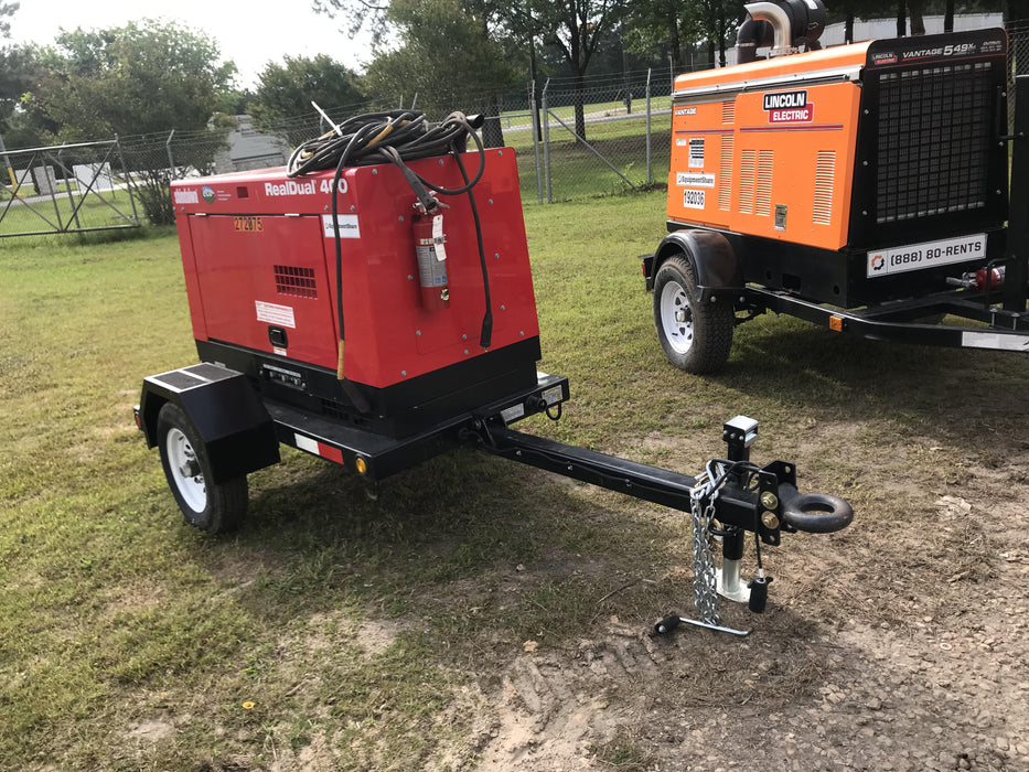 2022 Shindaiwa DGW400MDL Kubota D902 Engine, 23 HP, Dual Op Welder, Wire, Arc, Droop Stick, Tig, and CC Stick Functionality, Simulphase, 3 Phase and 1 Phase Gen Output, Single Axle NB Trlr, Slr Trckl Chrg 12V 12W, Fire Ext