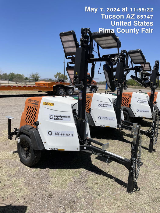 2024 Generac MLT2 Diesel, Flex Switch 120V Input, Powerzone Controller, 
(4) 320W LED Lights, 4kW Generator, 39.9 Gal Fuel Tank, 2" Ball, T3