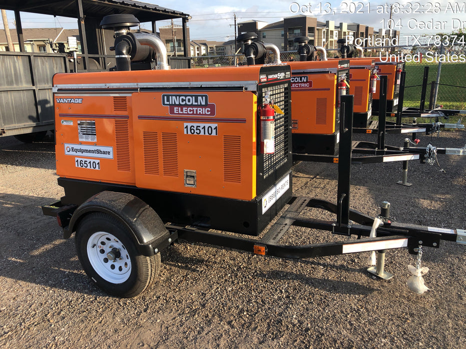 2021 Lincoln Electric Vantage 549X Ready Pak 3, ORANGE (includes trailer, cable rack, fender light kit)