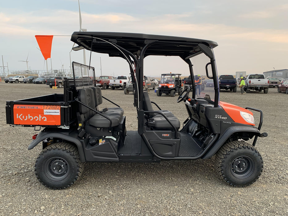2022 Kubota RTV-X1140W-H Plastic Canopy, Windshield Acrylic Clear, LED Strobe Light, Wire Harness Kit, Back up Alarm