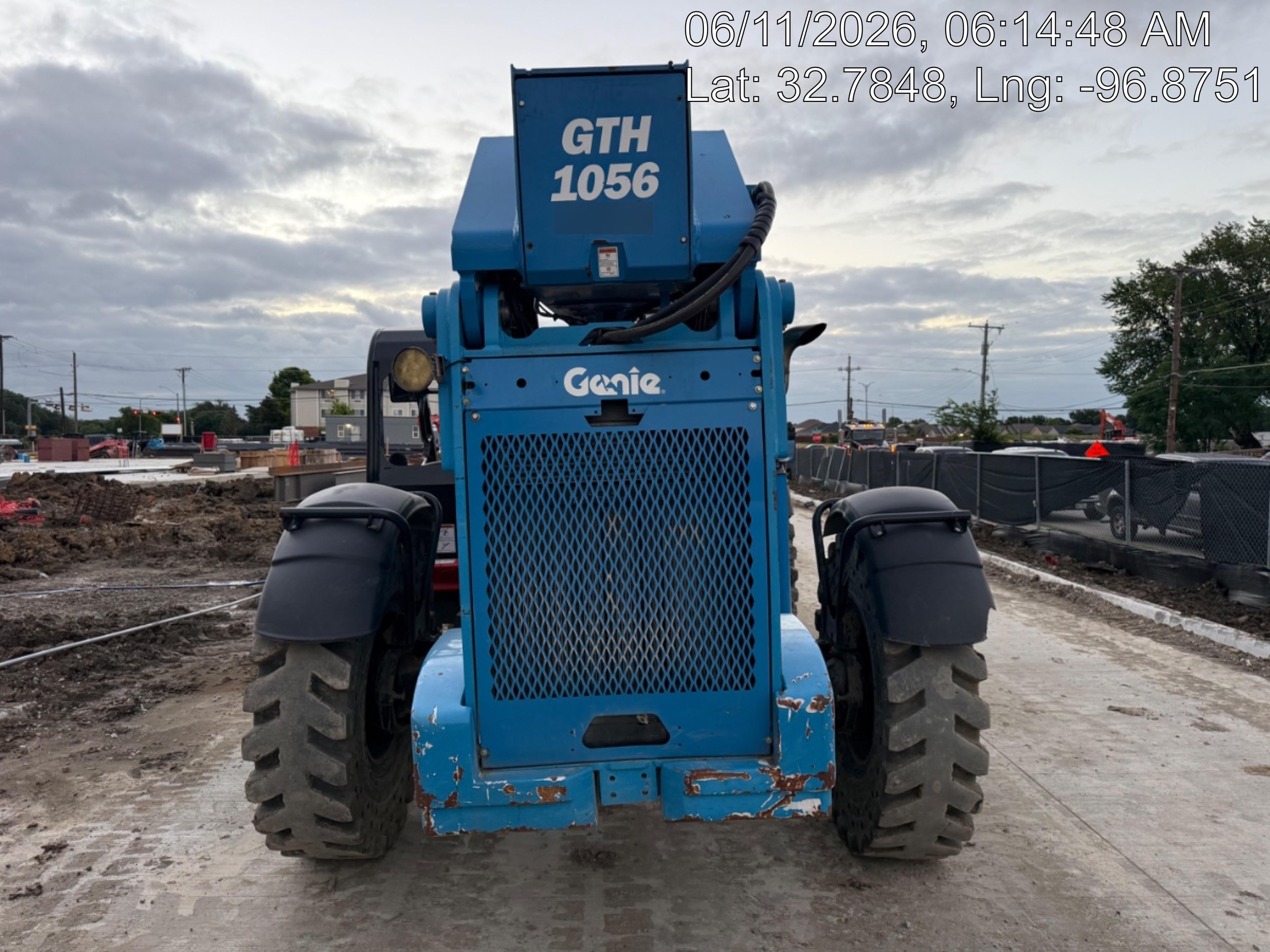 2019 Genie GTH-1056 Canopy, Solid RT Tires, LED Work Lights, Beacon 60" QA Carriage, 60" Forks