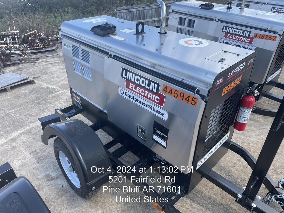 2024 Lincoln Electric LE400 Kubota V1505, Trlr, Cable Rack, Light Kit, ES Decals, T3
