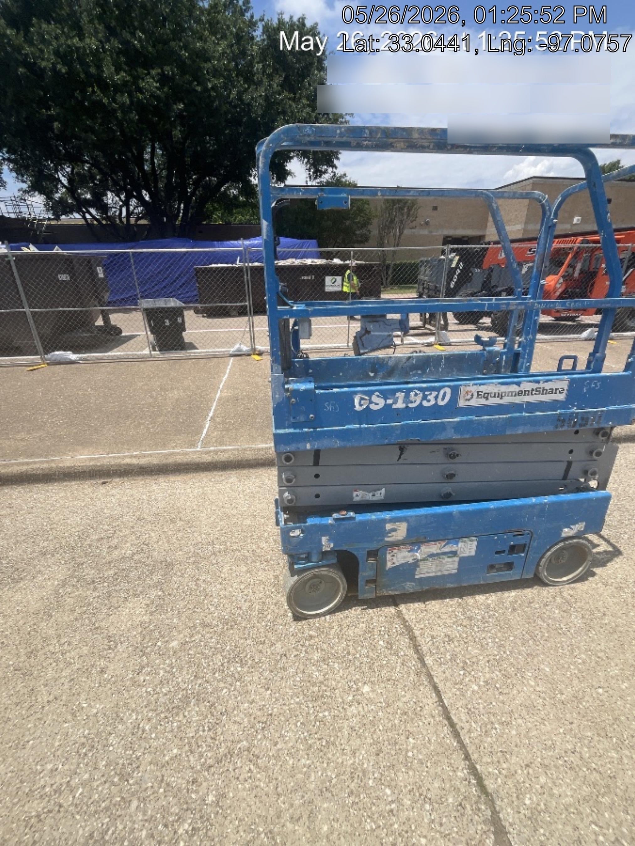 2019 Genie GS-1930 Fixed Rails with Chain Entry