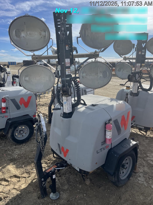 2019 Wacker Neuson LTV6L-MH Mobile Light Tower w/Fuel Level Sensor Installed
