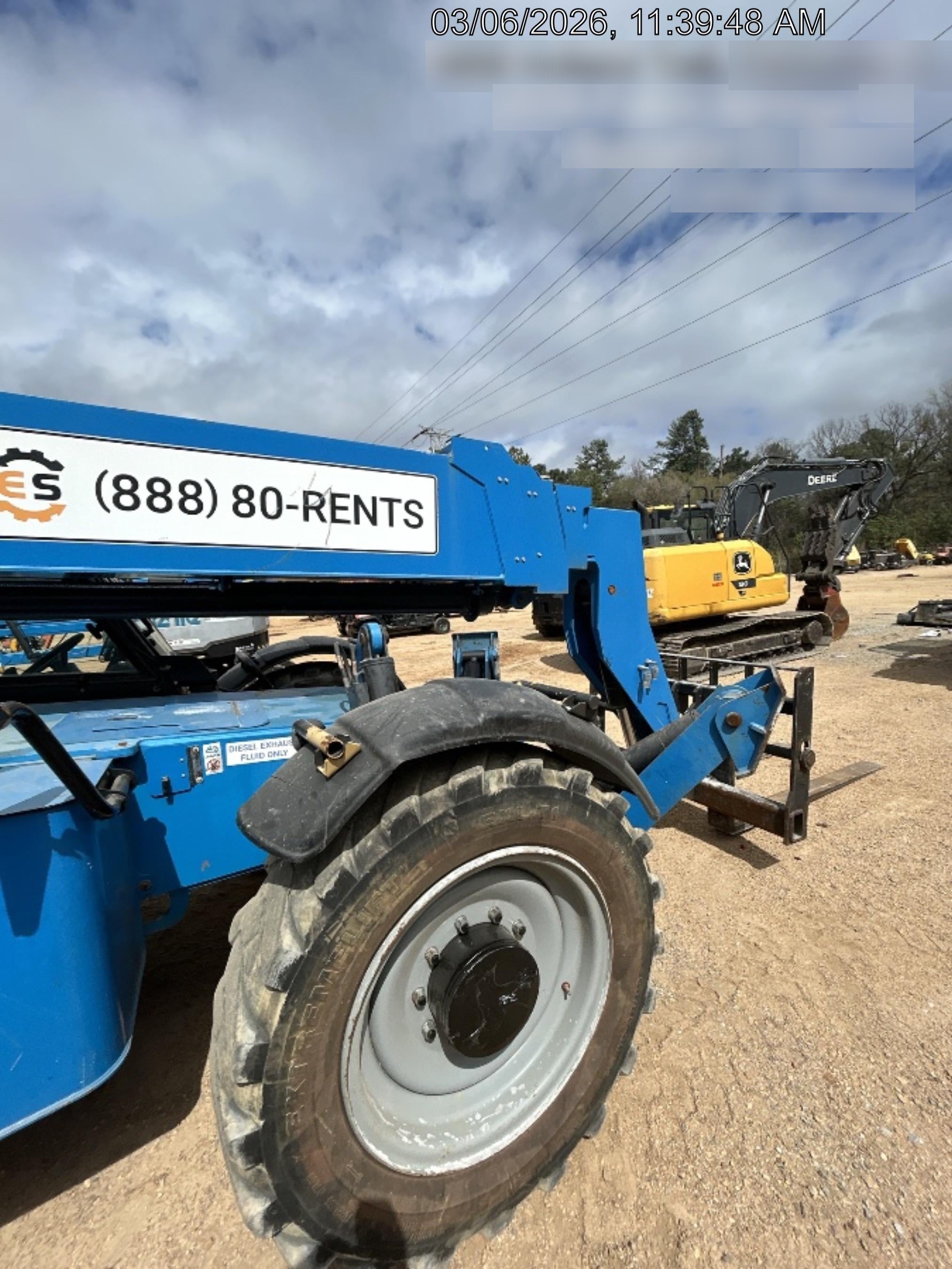 2019 Genie GTH-1056 Cab/Heat/AC, Solid RT Tires, LED Work Lights, Beacon 60" QA Carriage, 60" Forks