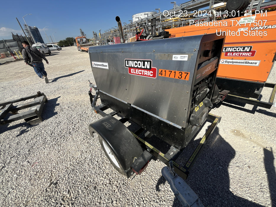 2024 Lincoln Electric LE400 Kubota V1505, Trlr, Cable Rack, Light Kit, ES Decals, T3