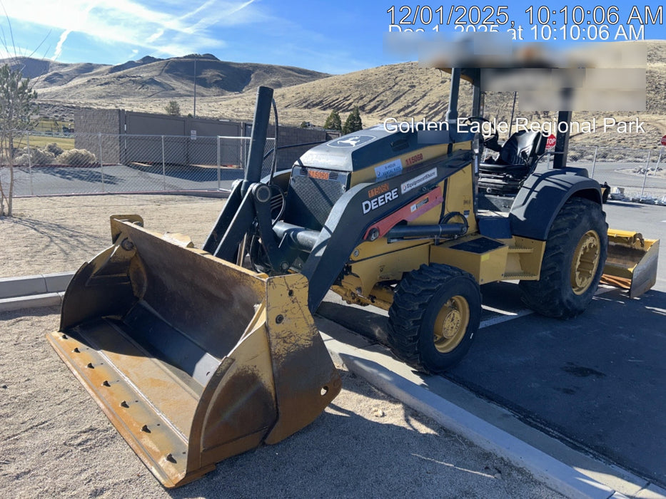 2020 John Deere 210LEP Canopy, 4WD, Second rear hydraulic cylinder, Light Package, Wheel weights