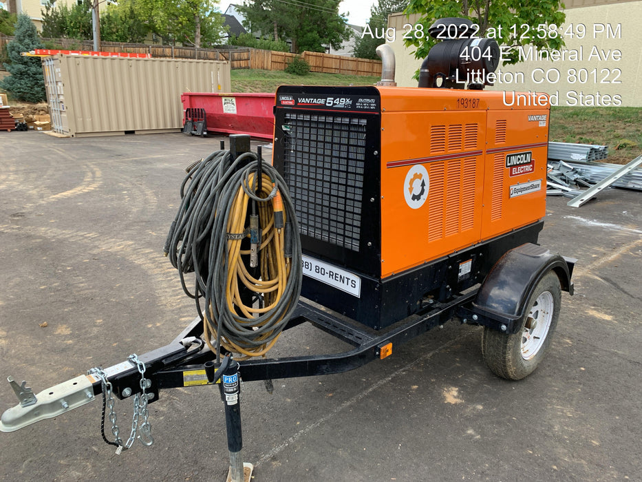 2021 Lincoln Electric Vantage 549X Ready Pak 3, ORANGE (includes trailer, cable rack, fender light kit)